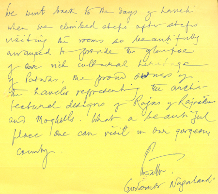 Comment by Governer of Nagaland